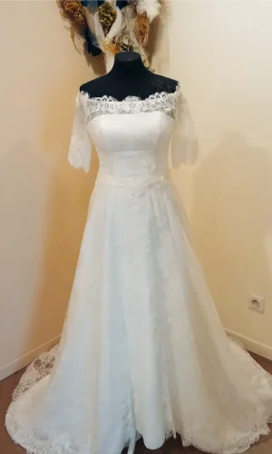 Robe mariée avrora full dentelle ivoire