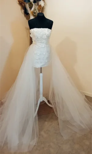 Robe courte Topaze et sur jupe en tulle