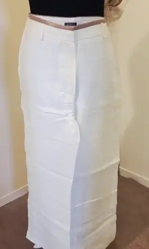 pantalon large en lin