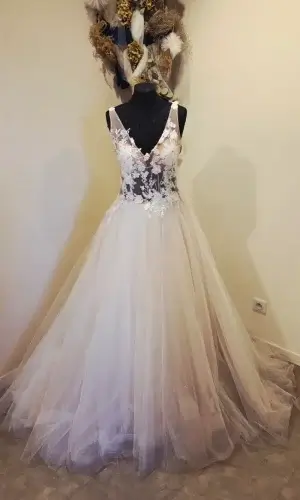 Robe de mariée full tulle paillettes