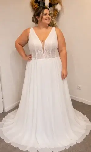Robe de mariée buste perlé