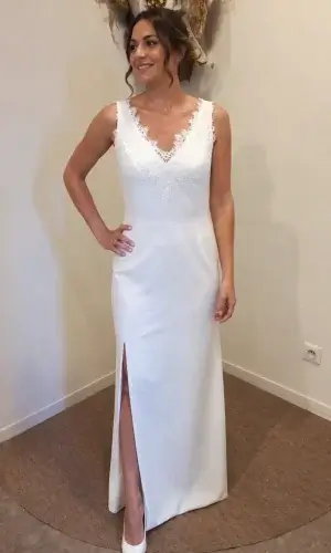 Robe de mariée fendu