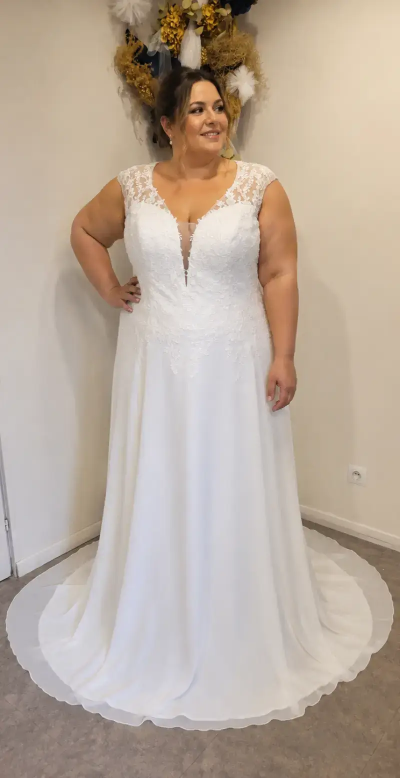 Robe de mariée mousseline