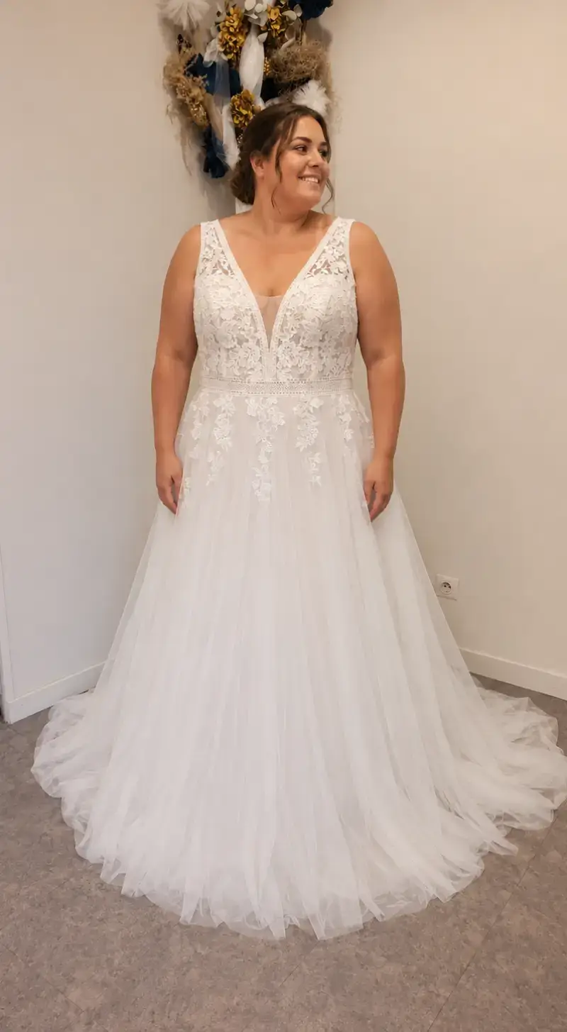 Robe de mariée tulle et dentelle