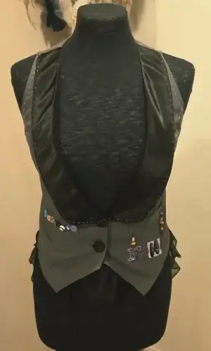 Gilet gris motif